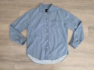 Rails Men's Medium Casual Button Shirt Chambray Blue Long Sleeve Linen - Picture 1 of 3
