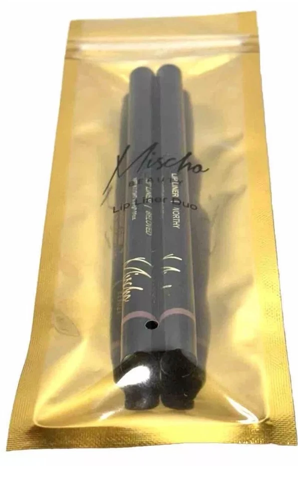 MISCHO BEAUTY AUTHENTIC LIP LINER DUO WORTHY/BELOVED BRAND NEW SEALED REG. $27 - Image 1 of 4