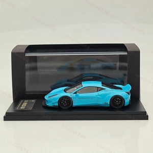 Modelo de resina azul Hi Story 1:43 Ferrari 458 LBWK LB Works "One by One Production" - Imagen 1 de 8