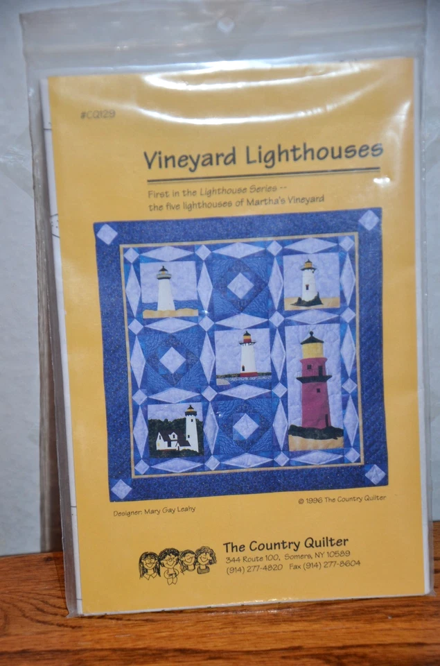 Martha's Vineyard Lighthouse Quilt Block Pattern #CQ129 The Country Quilter 1996 - Image 1 of 1