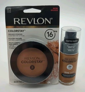Set de Maquillaje Revlon - Base Líquida Mate y Polvo Prensado - 375-Toffee - Imagen 1 de 5
