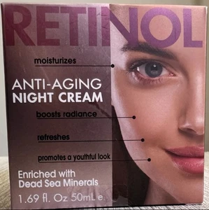 Dead Sea Collection Retinol Anti-Aging Night Cream Paraben Free-1.69 fl oz/ 50mL - Picture 1 of 4