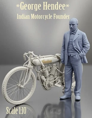 George Hendee UNPAINTED Founder INDIAN MOTORS. Franklin Mint. Scale 1:10 - Image 1 of 4