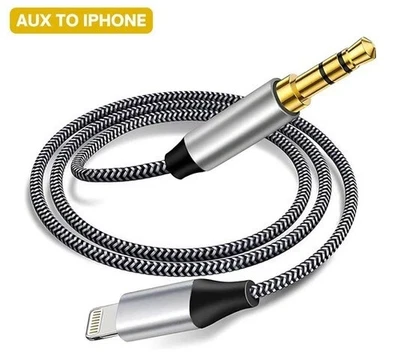3,5 mm Klinke AUX Adapter Kabel Schnur zu Auto Audio für iPhone 7 8 X XS 11 12 13 14 - Bild 1 von 4