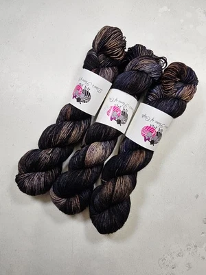 SW Merino Yak Nylon Garn, 4-fädig, Fingering Gewicht, 100g, DARKEST DEPTHS - Bild 1 von 4