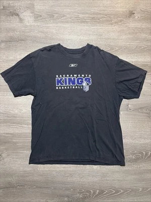 Y2K Reebok Sacramento Kings Basketball T Shirt Black Size L - Image 1 of 4