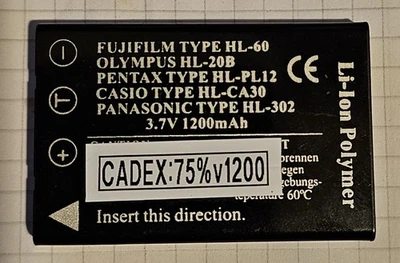 Akku f.Fuji NP-60 Li-20B EEPack-330 Pentax Panasonic Casio Olympus  s.Text - Bild 1 von 2