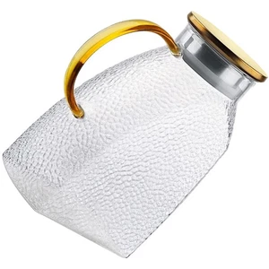 Botella de agua fría nevera jarra puerta jarra refrigerador vidrio con tapa - Imagen 1 de 12