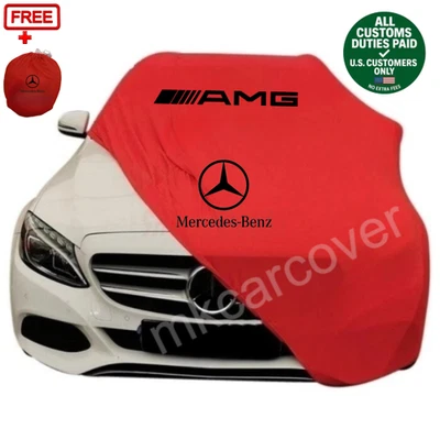 Telo Copriauto Rosso Per Classe Mercedes Antipolvere Antivento Pettine Auto C... - Immagine 1 di 4