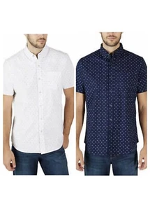 👔 2 PACK MEDIUM LEE Short Sleeve Woven Shirt Super Soft Stretch & Breathable 2P - Picture 1 of 12