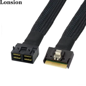 Cable de conexión de alta velocidad Slimline SAS SFF-8654 8I 4.0 74P a 2X SAS 8643 - Imagen 1 de 8