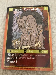 Rage:CCG- Joseph Roars-As-Bull - White Wolf - Legacy of the Tribes Rare PWE - Picture 1 of 2