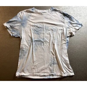 Camisa All Saints Tie Dye Cuello Redondo Azul Para Hombre Talla Grande Calce Relajado Spellout - Imagen 1 de 5