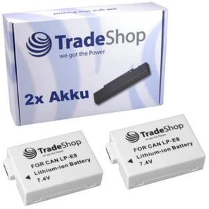 2x Akku 1300mAh f. Canon EOS-550D 550D 550 D EOS550D LP-E8 LPE8 - Bild 1 von 1