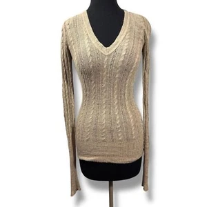 Vintage Abercrombie and Fitch Knit Tan Angora Blend Sweater - Picture 1 of 13