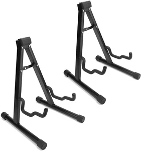 8 to 10 Pack Electric Frame Guitar Stand Folding Metal Holder Black - Picture 1 of 14