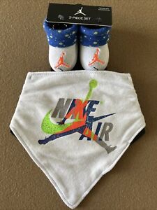 Nike Jordan Booties Crib Bib And Booties Shoes Socks Baby Newborn 0/6 Months