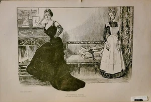 Gibson Mädchen Doppeldruck antike Skizzen 11""x17"" ""Ehe Außenseiter"" 1900 - Bild 1 von 7