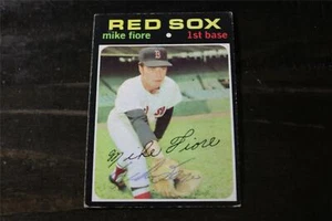 Tarjeta autografiada Mike Fiore 1971 Topps Boston Red Sox - Imagen 1 de 1