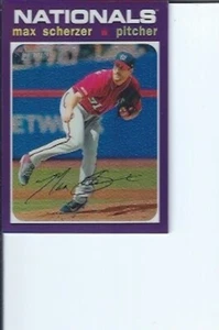 Max Scherzer 2020 Topps Heritage Purple Chrome - Picture 1 of 1