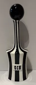 Jonathan Adler Black & White Stripe Vice GIN Decanter MCM Mod Style - Picture 1 of 9