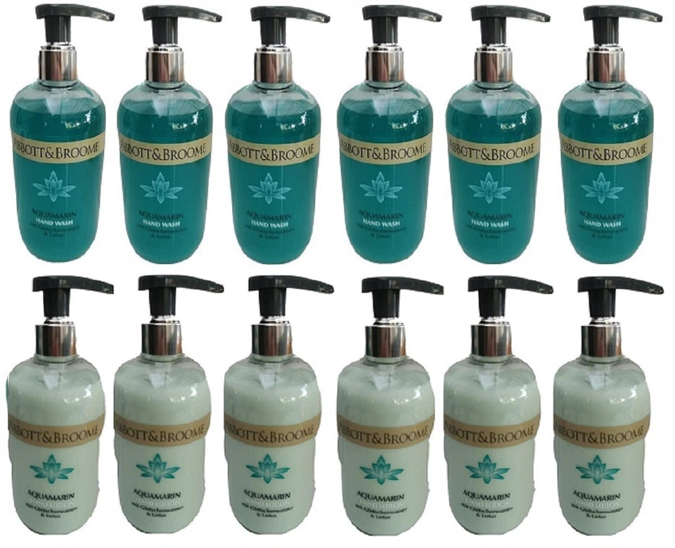 ABBOTT & BROOME Abbott&Broome Handwash Handlotion Set je 6 x 300 ml Aquamarin