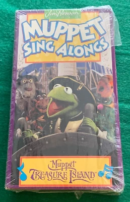 VHS Muppet Sing Alongs: Muppet Treasure Island Jim Henson Video 1996 New - Image 1 of 4