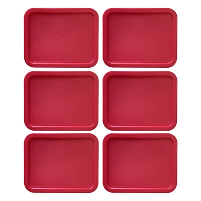Tapa de repuesto para 6 tazas Pyrex cubierta rectangular (6,75" x 8,75") ROJO (paquete de 6) Foto 1 de 2