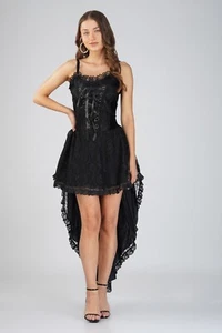 Halloween Long Dress Gothic Punk All Sizes Costume Black Dress Sexy - Picture 1 of 40
