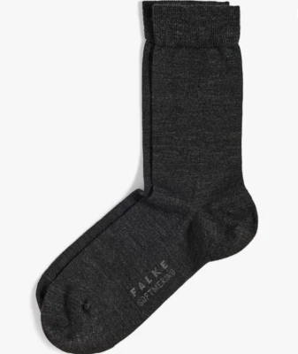Falke FALKE Women's Softmerino Socks Merino Wool Cotton US Size 5-6 Grey NEW - Image 1 of 4
