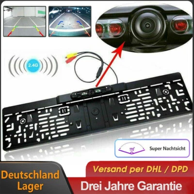 170° IR Nummernschildhalter Kennzeichenhalter Mit Nachtsicht Rückfahrkamera - Bild 1 von 4