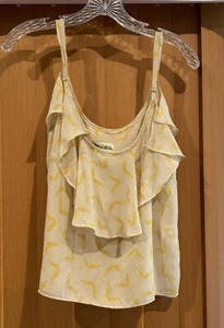 Show Me Your Mumu Ruffle Tank Blouse Top sz S/M - Picture 1 of 5