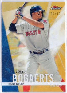 01/50 Xander Bogaerts Red Sox 2017 Topps Finest Gold REF Refractor SP - Picture 1 of 2