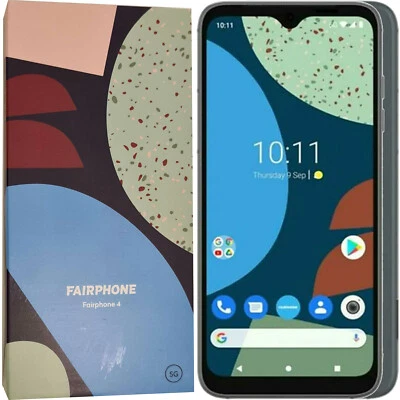 Nuevo y en caja Fairphone 4 5G Gris 256 GB + 8 GB Desbloqueado de fábrica Doble Sim Único + eSim GSM Foto 1 de 3