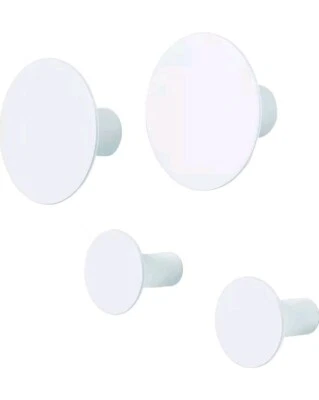 Juego de 4 ganchos de pared Blomus Ponto Polystone 65799 blanco lirio  Foto 1 de 4