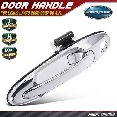 Хромированная ручка внешней двери левая передняя со стороны водителя левая для Lexus LX470 2002-2007 - Изображение 1 из 4