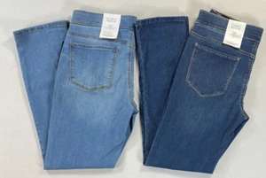 Women's Croft & Barrow Relaxed Girlfriend Pull On Mid Rise Jeans - Picture 1 of 5
