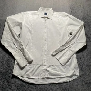 Daniel Hechter Shirt Mens 16 White Long Sleeve 100% Cotton - Picture 1 of 9