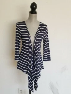 Van Heusen Women's 3/4 Sleeve Open Front Stretch Cardigan Thin Jersey S Small - Picture 1 of 9