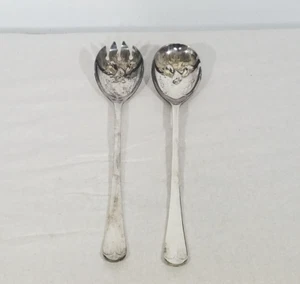 Vintage Silverplate Ornate Serving Spoon and Fork - Sheffield England - Picture 1 of 3
