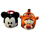 Disney Oball Mickey Mouse & Pooh's Tigger Set of 2 Go Grippers Baby Cars Toys