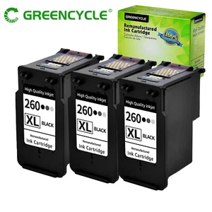 Confezione da 3 cartucce di inchiostro nero PG-260XL per Canon PIXMA TS5320 TS6420 TR7020 - Foto 1 di 18