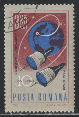 Rumania 1967 SC# C165 - 10 años de exploración espacial - Lote usado # 316 Foto 1 de 2