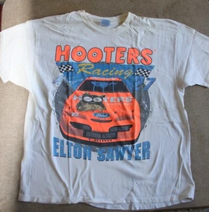 Elton Sawyer NASCAR 2XL T-Shirt, HOOTERS #27, Double-sided - Picture 1 of 3