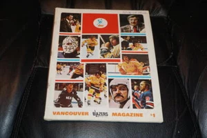 1974 1975 MICHIGAN STAGGS 1ST YR AT VANCOUVER BLAZERS  WHA HOCKEY PROGRAM  - Picture 1 of 3