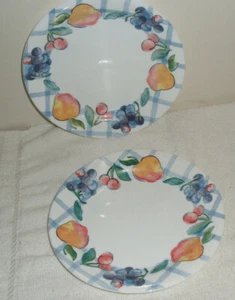2 CORELLE FRUIT TOO 7 1/4" PLATES - Picture 1 of 4