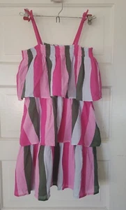NWT JANIE AND JACK GIRL'S STRIPED RUFFLED SUMMER DRESS SZ 12 - Picture 1 of 3