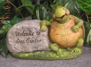 1001 Welcome Snapping Box Turtle Tortoise Latex Fiberglass Mold Concrete Plaster - Picture 1 of 3