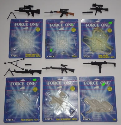 ERTL FORCE ONE 6 JUGUETE FUNDIDO A PRESIÓN PISTOLAS ESCALA 1/6 EN TARJETAS ABIERTAS VER DESCRIPCIÓN Foto 1 de 4