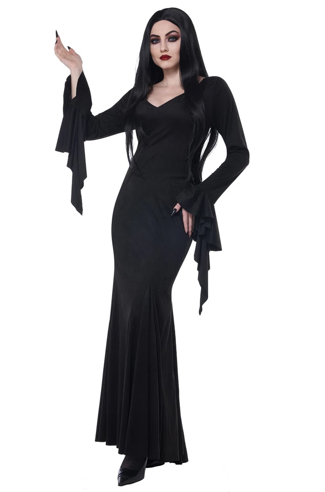 Nuevo Disfraz Macabra Amante Morticia Addams Inspirado en la Familia Adulto Foto 1 de 1